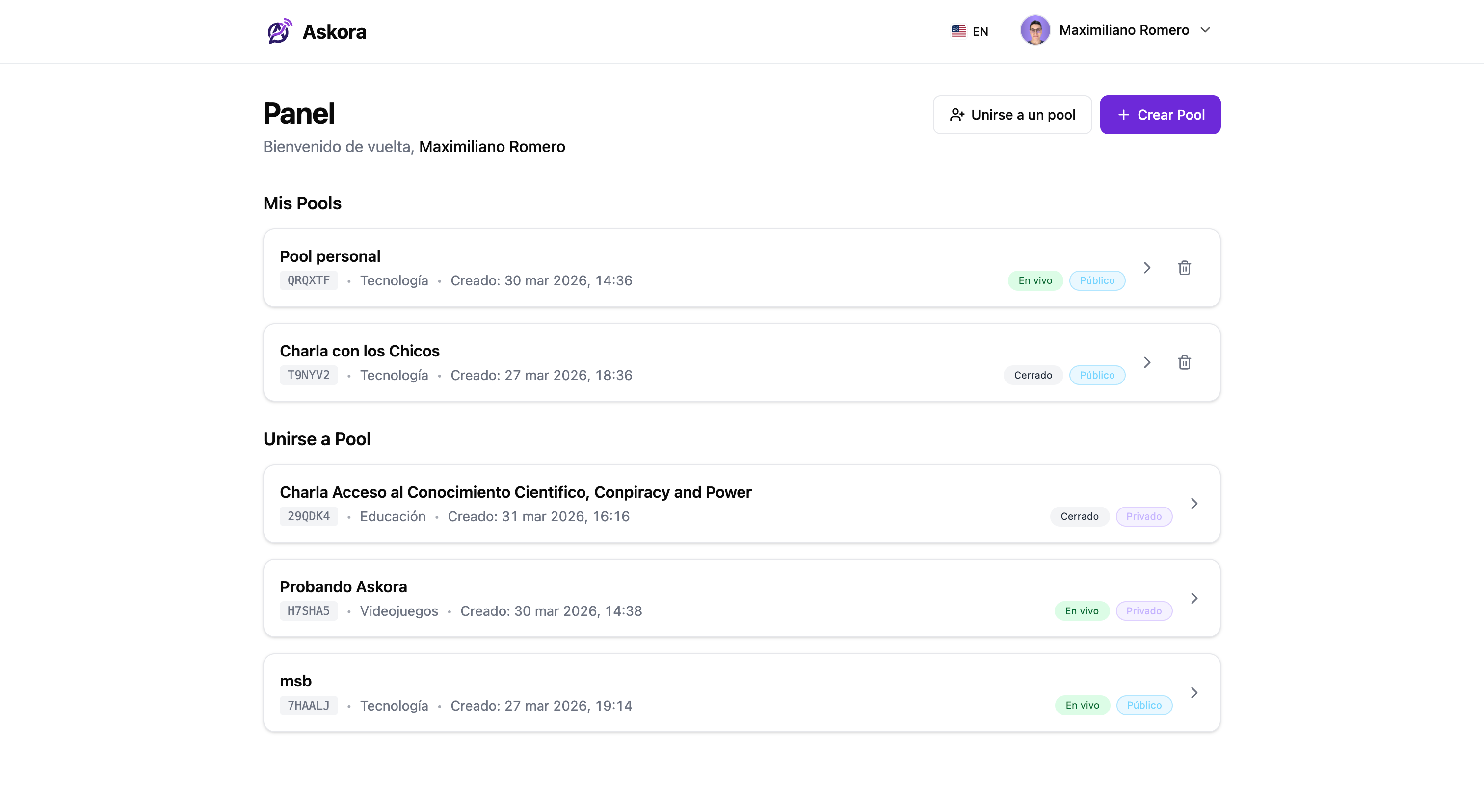 Askora Dashboard